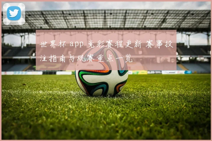 世界杯 app 竞彩赛程更新 赛事投注指南与观赛重点一览